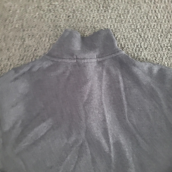 Polo ralph lauren men's size L grey fleece sweater 1/4 zip up long sleeve cotton - Picture 4 of 13